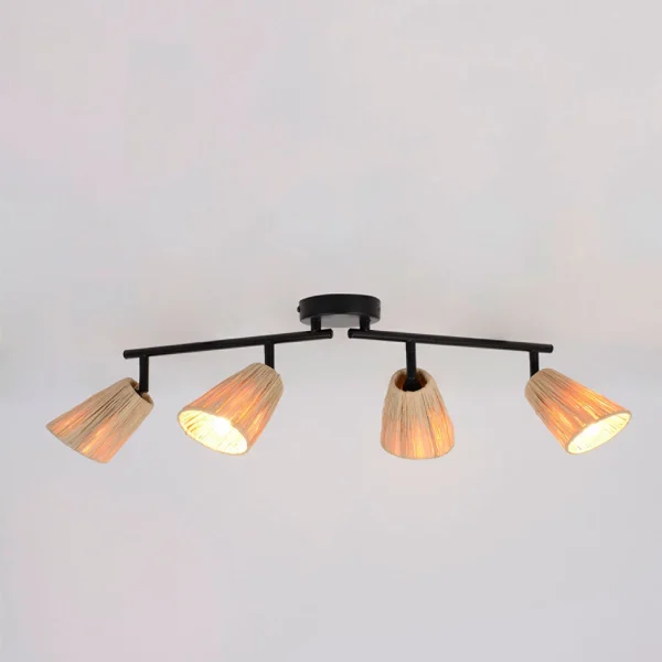 Corep Spot 4 Lumières En Raphia L60cm Naturel – Playa 3