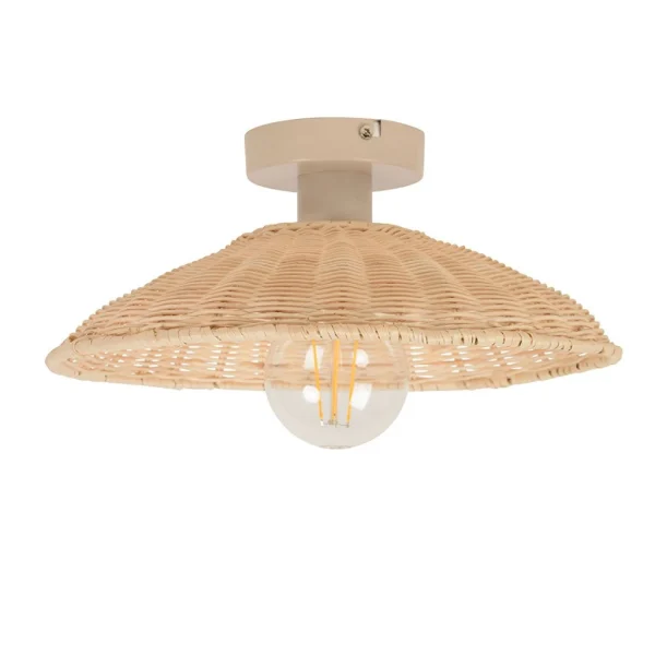 Corep Applique En Métal Et Rotin Tressé D30cm Naturel – Calanques 1