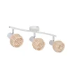 Corep Spot 3 Lumières En Métal Et Rotin Tressé L50cm Naturel – Calanques 8