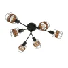 Corep Spot 6 Lumières En Métal Et Rotin L68cm Brun – Bali 16