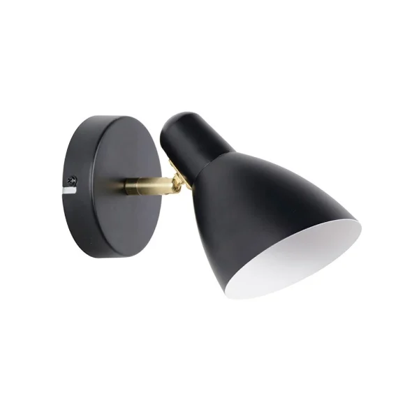 Corep Spot 1 Lumière En Métal Et Laiton H14cm Noir Mat – Marcel 1