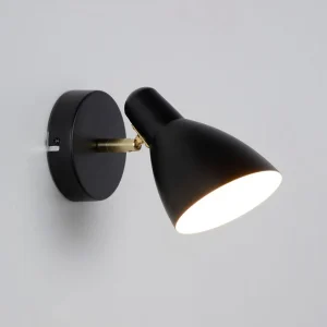 Corep Spot 1 Lumière En Métal Et Laiton H14cm Noir Mat – Marcel 8