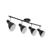 Corep Spot 4 Lumières En Métal Et Laiton L70cm Noir Mat – Marcel 16