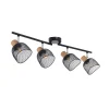 Corep Spot 4 Lumières En Métal L70cm Noir – Ottawa 19