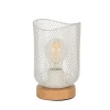 Corep Lampe En Métal H19.5cm Blanc – Ottawa 14