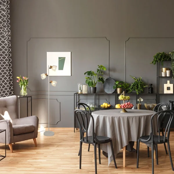 Corep Lampadaire 3 Lumières En Métal H153.5cm Blanc – Ottawa 4