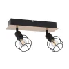 Corep Spot 2 Lumières En Métal L32cm Noir Et Naturel – Owen 10