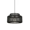 Corep Suspension En Métal Et Cordelette Tressé D38cm Noir – Cancun 22