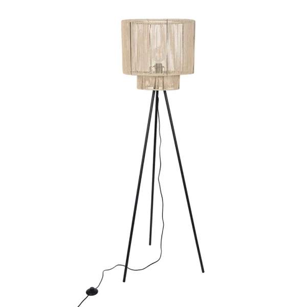 Corep Lampadaire En Métal Et Cordelette H150cm Naturel – Cancun 1