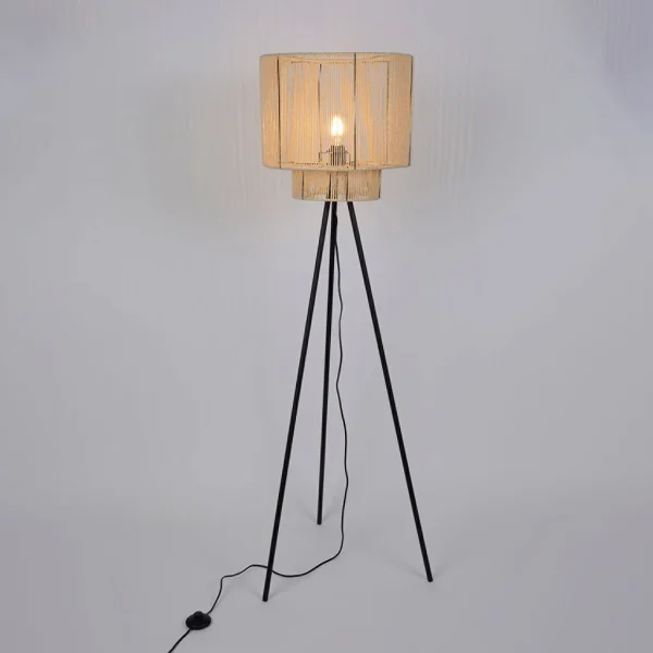 Corep Lampadaire En Métal Et Cordelette H150cm Naturel – Cancun 3