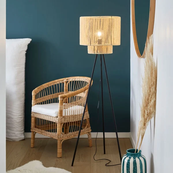 Corep Lampadaire En Métal Et Cordelette H150cm Naturel – Cancun 4