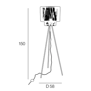 Corep Lampadaire En Métal Et Cordelette H150cm Naturel – Cancun 12