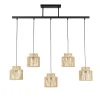 Corep Suspension 5 Lumière En Métal Et Cordelette Tressé L198cm Naturel – Cancun 11