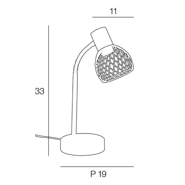 Corep Lampe En Métal H33cm Noir – Kento 5