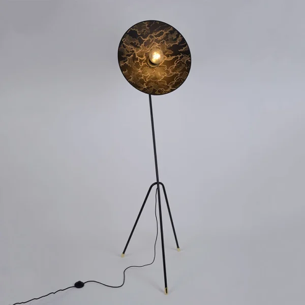 Market Set Lampadaire En Métal Et Tissu H180cm Kumo Noir – Gatsby 4