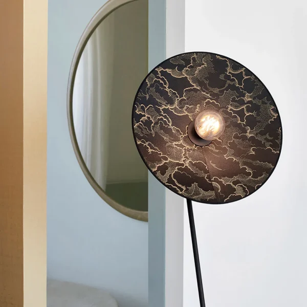 Market Set Lampadaire En Métal Et Tissu H180cm Kumo Noir – Gatsby 7