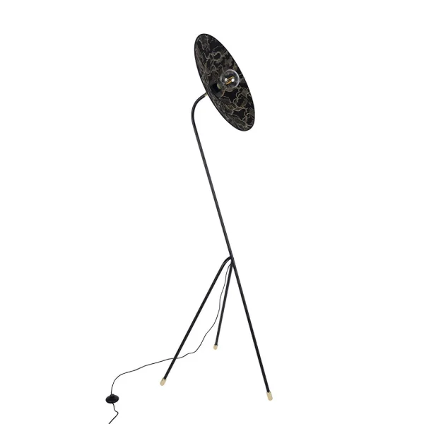 Market Set Lampadaire En Métal Et Tissu H180cm Kumo Noir – Gatsby 8
