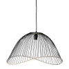 SEMA DESIGN Suspension En Fer Et Rotin H35cm Noir – Filen 16