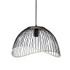 SEMA DESIGN Suspension En Fer Et Rotin H25cm Noir – Filen 16