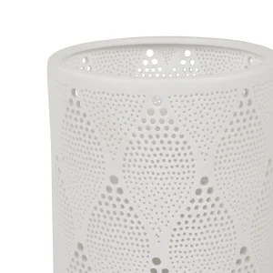SEMA DESIGN Lampe Cylindre Crochet Blanc En Porcelaine 6