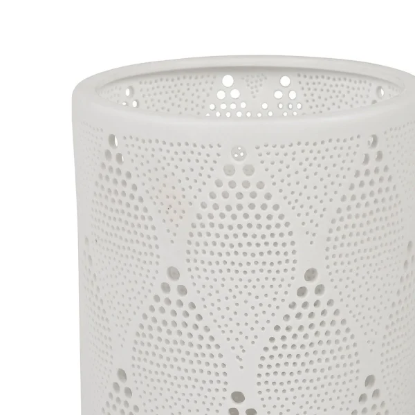 SEMA DESIGN Lampe Cylindre Crochet Blanc En Porcelaine 3