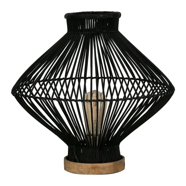 SEMA DESIGN Lampe En Fer Et Rotin D40cm Noir – Brasil 1