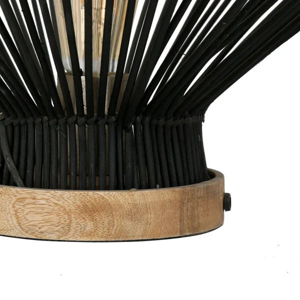 SEMA DESIGN Lampe En Fer Et Rotin D40cm Noir – Brasil 5
