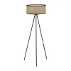 SEMA DESIGN Lampadaire En Métal Et Rotin H125cm Noir – Balamea 16