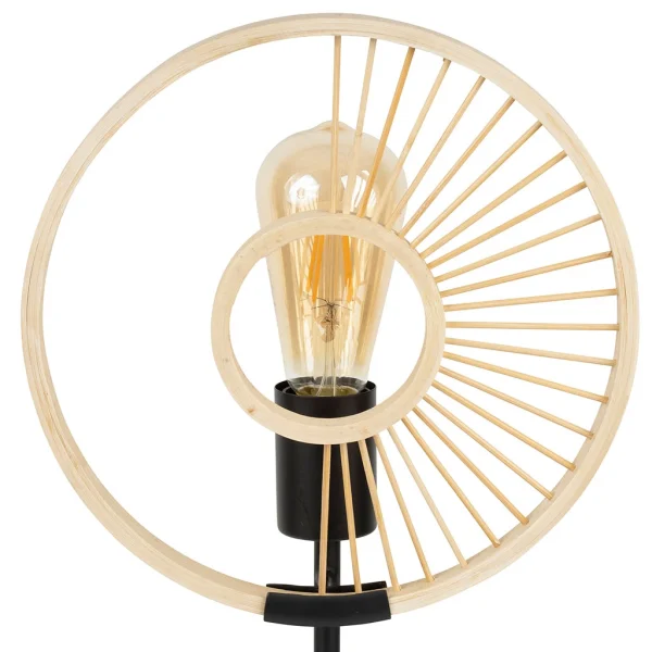 SEMA DESIGN Lampe En Fer Et Bambou H47.5cm Noir Et Doré – Filen 3