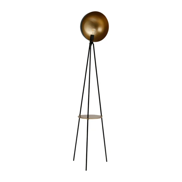 SEMA DESIGN Lampadaire En Fer H156cm Noir Et Doré – Ardecor 1