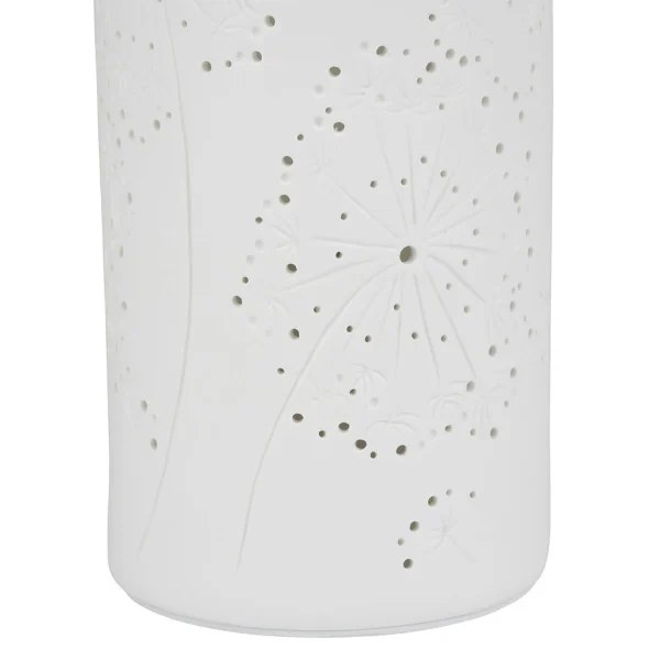 SEMA DESIGN Lampe Cylindre En Porcelaine H24cm Blanc – Fleur 4