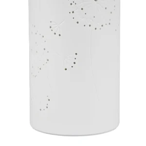 SEMA DESIGN Lampe Cylindre En Porcelaine H28cm Blanc – Fleur 10