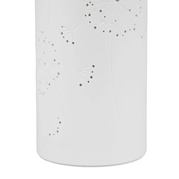 SEMA DESIGN Lampe Cylindre En Porcelaine H28cm Blanc – Fleur 4