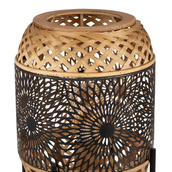 SEMA DESIGN Lampe Sur Pied Fer Et Bambou H59cm Noir Et Doré – Rosalie 4