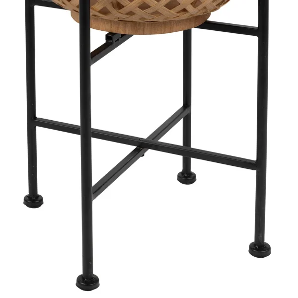 SEMA DESIGN Lampe Sur Pied Fer Et Bambou H59cm Noir Et Doré – Rosalie 5