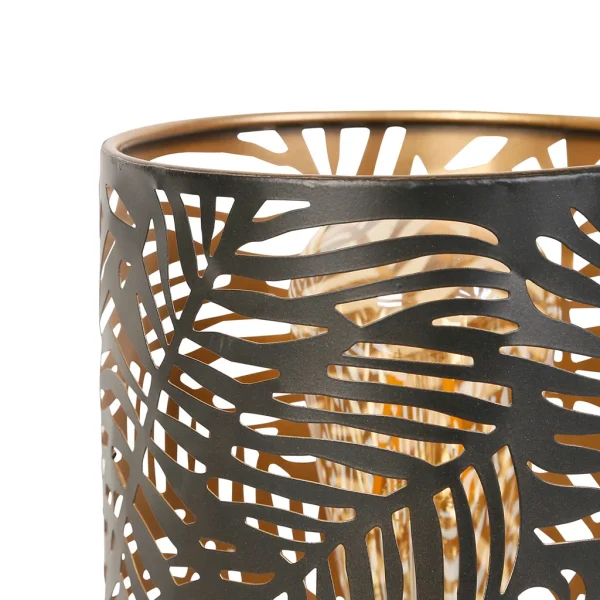 SEMA DESIGN Lampe Cylindre En Fer H25cm Noir – Palmier 3