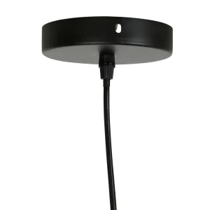 SEMA DESIGN Suspension En Rotin Et Fer D50cm Noir – Ferline 13