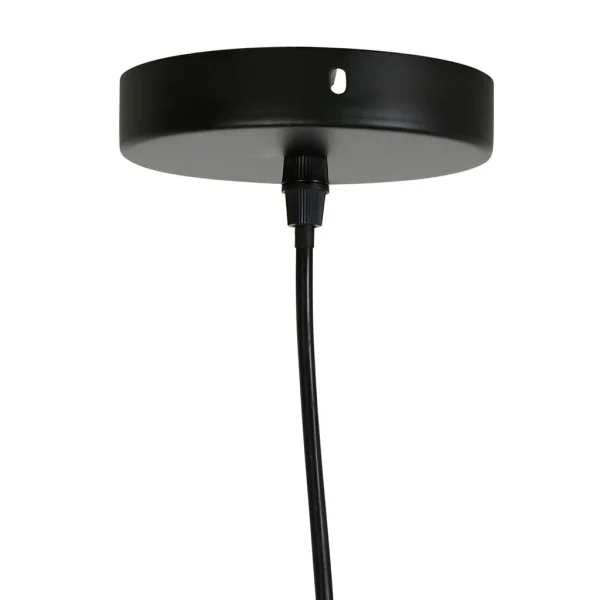 SEMA DESIGN Suspension En Rotin Et Fer D50cm Noir – Ferline 5