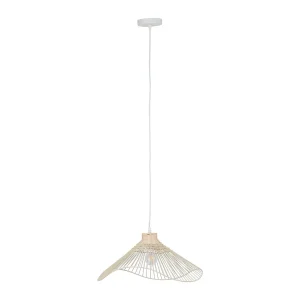 SEMA DESIGN Suspension En Rotin Et Fer D50cm Crème – Ferline 8