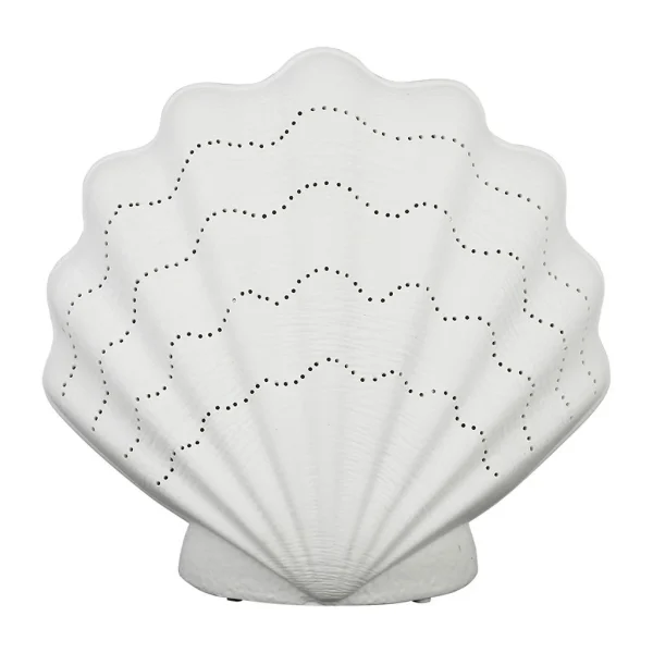 SEMA DESIGN Lampe Coquillage Blanc En Porcelaine – Blue Sand 1