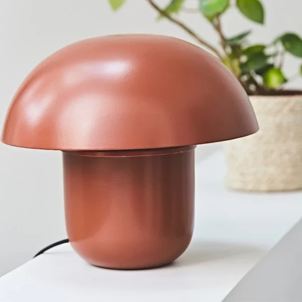 SEMA DESIGN Lampe Champignon Fer H25cm Ambiance Brun Foncé – Champart 4